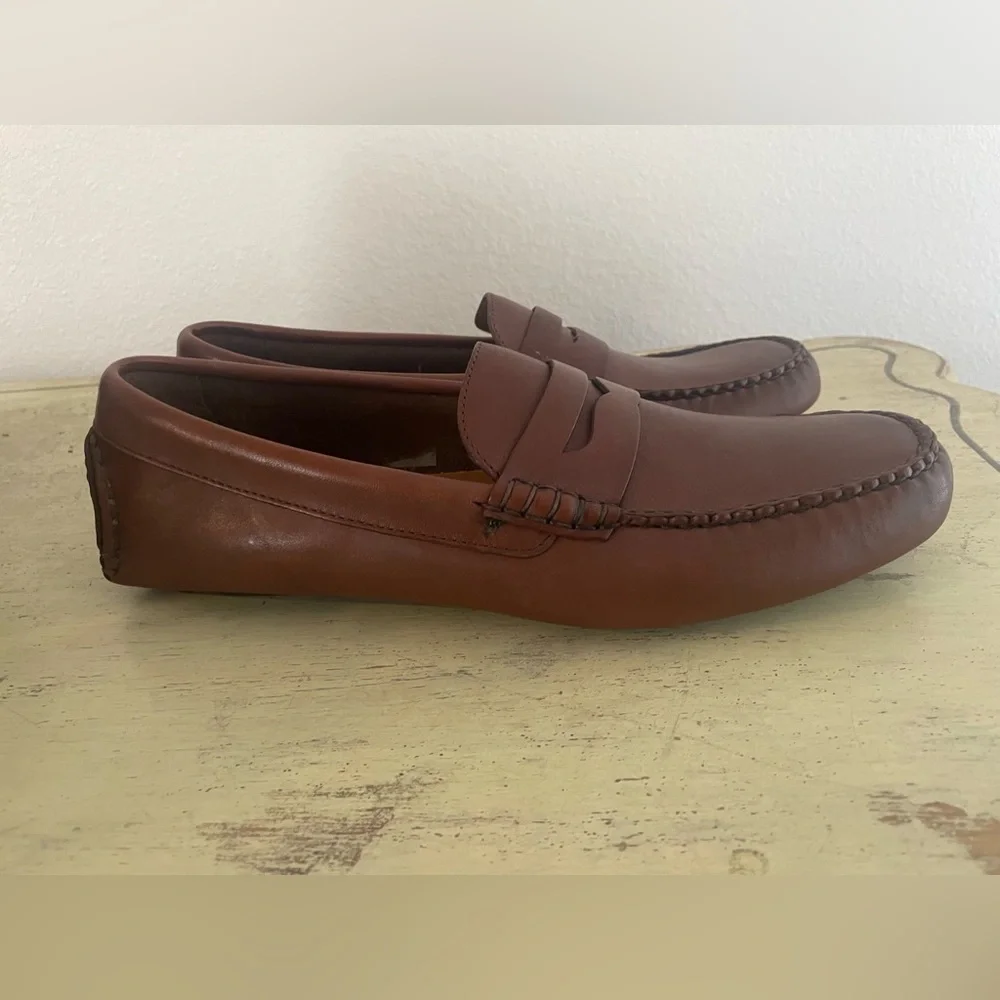 J. CREW Classic Leather Driving Shoes in Brown Size 12 M $178‎ NWOB AW685